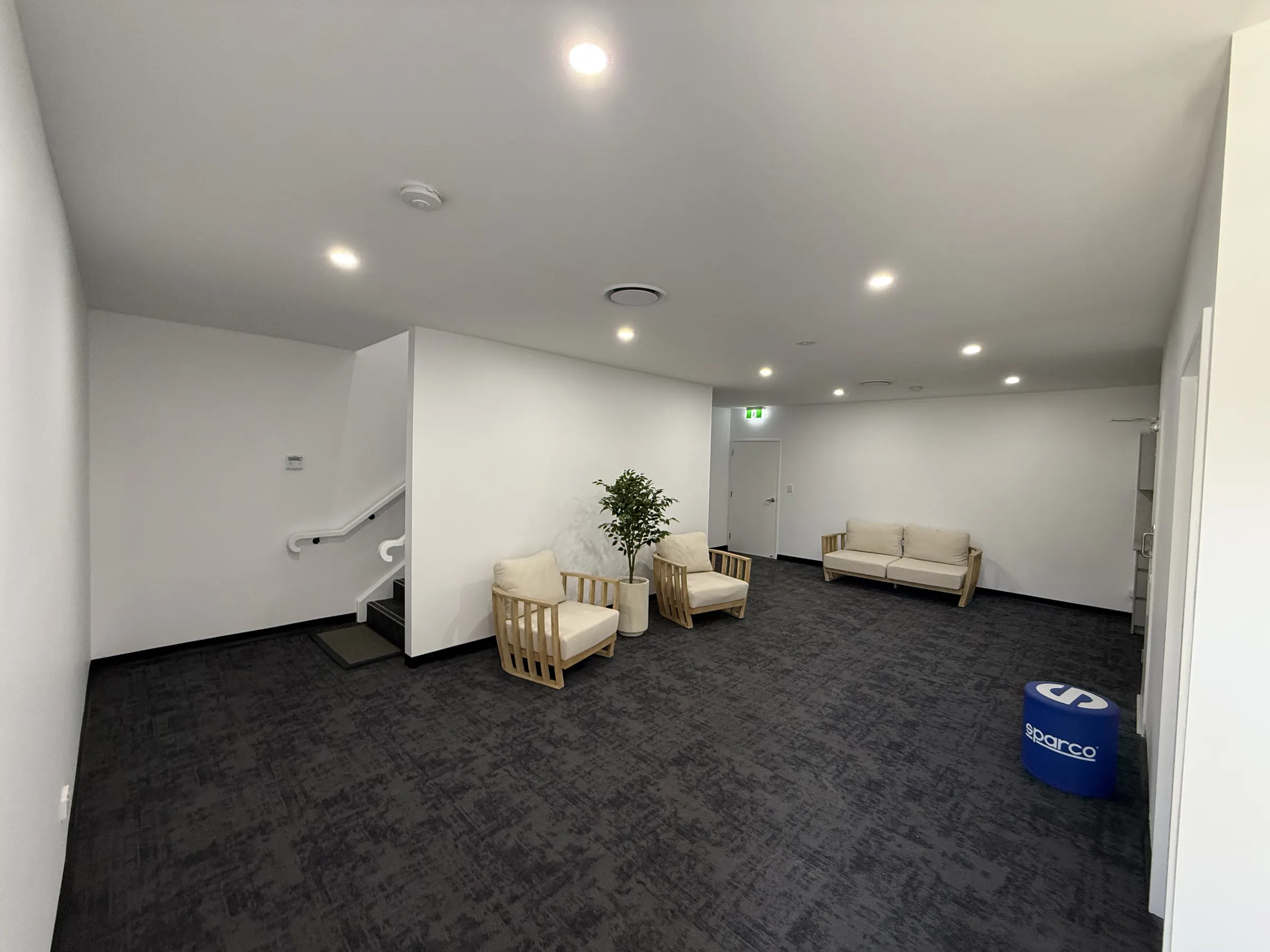 Office fit-out with LED downlights