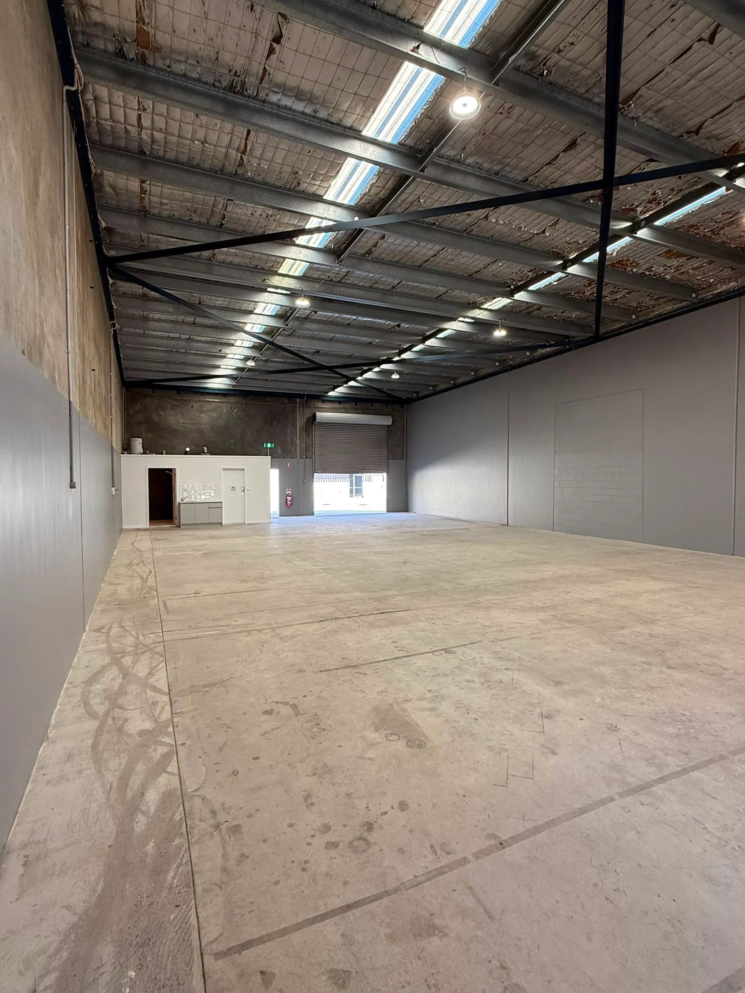 Warehouse unit with new lighting